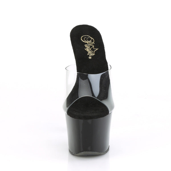 SKY-301CRS Plateau Pantoletten Schwarz Glitzer von Pleaser – Ansicht 2