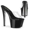 SKY-301CRS Plateau Pantoletten Schwarz Glitzer von Pleaser