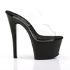 SKY-302 Plateau Pantoletten Transparent/Schwarz von Pleaser – Ansicht 5