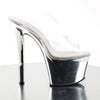 SKY-302 Plateau Pantoletten Transparent/Chrom von Pleaser – Ansicht 5