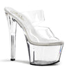 SKY-302 Plateau Pantoletten Transparent von Pleaser