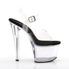SKY-308 Plateau Sandaletten Transparent Schwarz von Pleaser – Ansicht 5