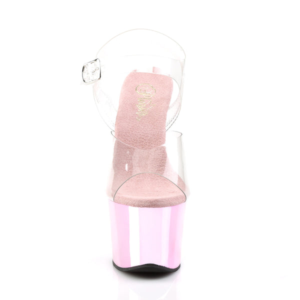 SKY-308 Plateau Sandaletten Baby Pink Chrom von Pleaser – Ansicht 2