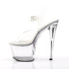 SKY-308 Plateau Sandaletten Transparent/Weiß von Pleaser – Ansicht 3