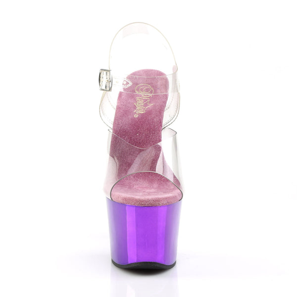SKY-308 Plateau Sandaletten Lila Chrom von Pleaser – Ansicht 2