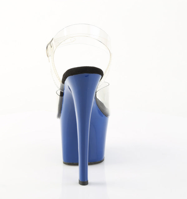 SKY-308 Plateau Sandaletten Blau Lack von Pleaser – Ansicht 4