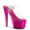 SKY-308 Plateau Sandaletten Hot Pink Chrom von Pleaser