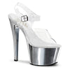 SKY-308 Plateau Sandaletten Silber Chrom von Pleaser