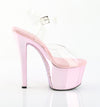 SKY-308CHRS Plateau Sandaletten Pink mit Strass von Pleaser – Ansicht 5