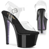 SKY-308CRS Plateau Sandaletten Schwarz Lack mit Nieten von Pleaser