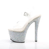 SKY-308LG Plateau Sandaletten - Silber von Pleaser – Ansicht 3