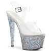 SKY-308LG Plateau Sandaletten - Silber von Pleaser