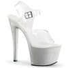 SKY-308MG Plateau Sandaletten Silber von Pleaser