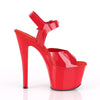 SKY-308N Plateau Sandaletten Rot Lack von Pleaser – Ansicht 5