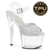 SKY-308PREM-RSNT Sandalette Plateauschuhe Transparent von Pleaser