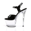 SKY-309 Plateau Sandaletten Schwarz/Transparent von Pleaser – Ansicht 3