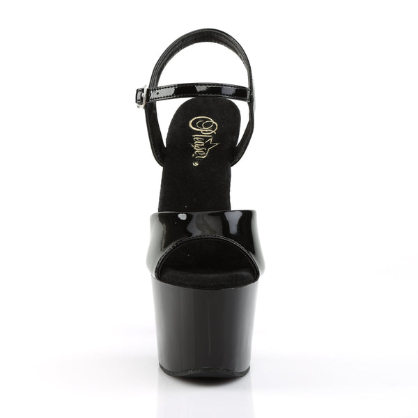 SKY-309 Plateau Sandaletten Lack Schwarz von Pleaser – Ansicht 2
