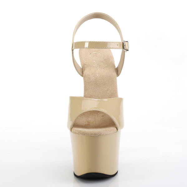 SKY-309 Plateau Sandaletten Lack Creme von Pleaser – Ansicht 2