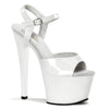 SKY-309 Plateau Sandaletten Lack Weiß von Pleaser