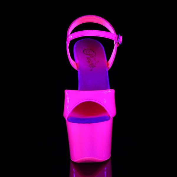 SKY-309UV Plateau Sandaletten Neon Pink UV von Pleaser – Ansicht 2
