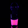 SKY-309UVLG Plateau Sandaletten - Schwarz/Neon Pink UV von Pleaser – Ansicht 2
