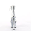 SKY-327RSI - Plateau High Heel Sandaletten - Silber/Transparent mit Strass von Pleaser – Ansicht 4
