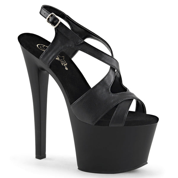 SKY-330 Plateau Sandaletten Schwarz Matt von Pleaser