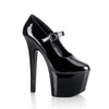 SKY-387 Plateau Pumps Lack Schwarz von Pleaser