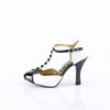 SMITTEN-10 Pumps Weiss-Schwarz Lack von Pin Up Couture – Ansicht 3