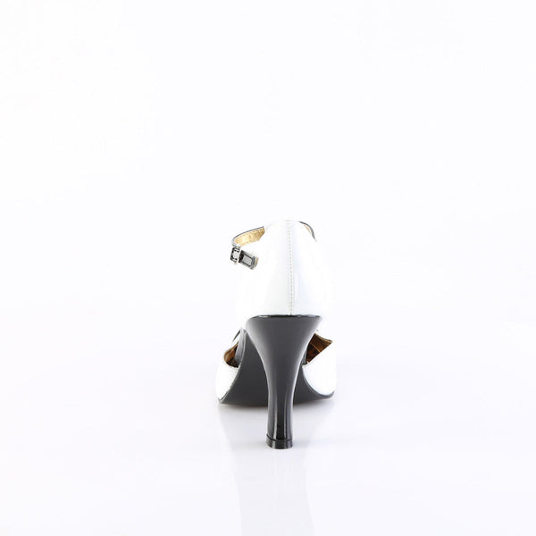 SMITTEN-10 Pumps Weiss-Schwarz Lack von Pin Up Couture – Ansicht 4