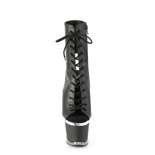 SPECTATOR-1016 Plateau Stiefeletten - Schwarz Matt von Pleaser – Ansicht 2
