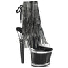 SPECTATOR-1017RSF - Plateau Stiefeletten - Schwarz/Silber mit Strass von Pleaser