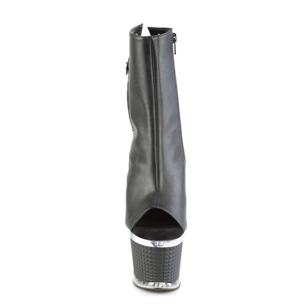 SPECTATOR-1018 Plateau Stiefeletten - Schwarz Matt von Pleaser – Ansicht 2