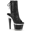 SPECTATOR-1018G Plateau Stiefeletten - Glitter Schwarz von Pleaser