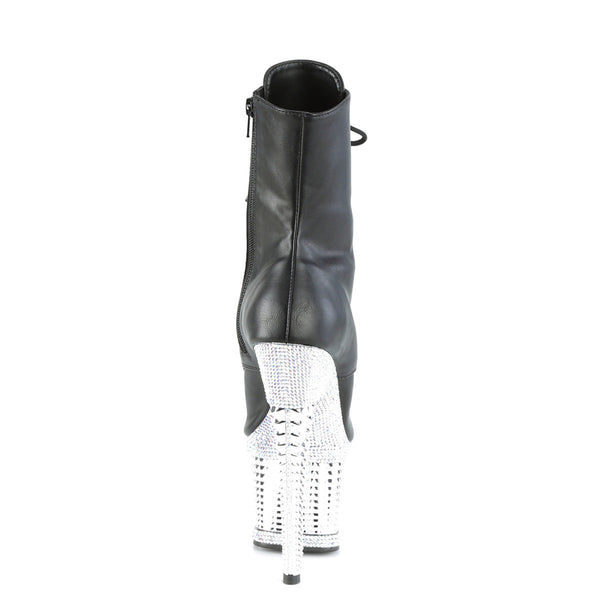 SPECTATOR-1021RS Plateau Stiefeletten - Schwarz Matt von Pleaser – Ansicht 4
