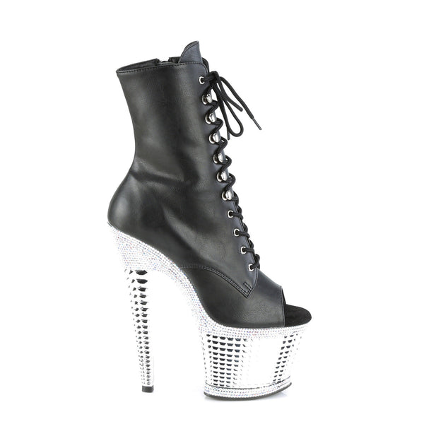 SPECTATOR-1021RS Plateau Stiefeletten - Schwarz Matt von Pleaser – Ansicht 5