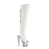 SPECTATOR-3019 Plateau Peeptoe Overknee Stiefel - Weiß von Pleaser – Ansicht 5