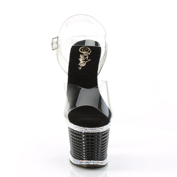 SPECTATOR-708RS Plateau Sandaletten - Transparent von Pleaser – Ansicht 2