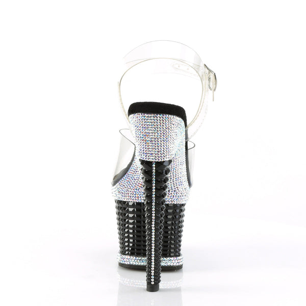 SPECTATOR-708RS Plateau Sandaletten - Transparent von Pleaser – Ansicht 4