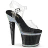 SPECTATOR-708RS Plateau Sandaletten - Transparent von Pleaser