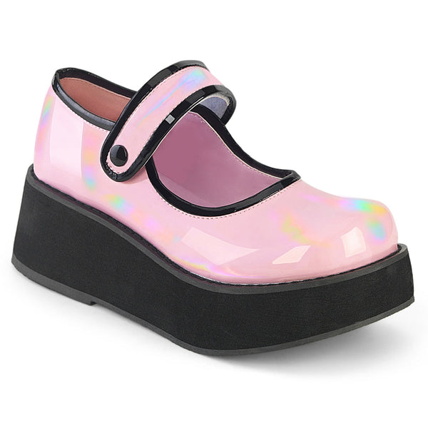 SPRITE-01 Plateau Schuhe - Rosa Lack von DemoniaCult