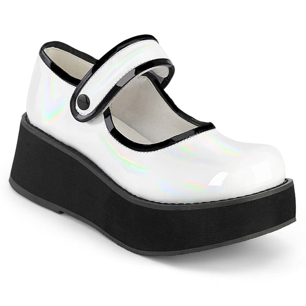 SPRITE-01 Plateau Schuhe - Weiß Lack von DemoniaCult