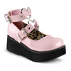 SPRITE-02 Plateau Schuh rosa Lack Herz Riemchen von DemoniaCult