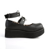 SPRITE-02 Plateau Schuh schwarz matt Herz Riemchen von DemoniaCult – Ansicht 5