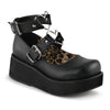 SPRITE-02 Plateau Schuh schwarz matt Herz Riemchen von DemoniaCult