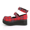 SPRITE-02 Plateau Schuhe - Rot Kariert von DemoniaCult – Ansicht 3