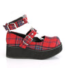 SPRITE-02 Plateau Schuhe - Rot Kariert von DemoniaCult – Ansicht 5