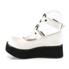 SPRITE-02 Plateau Schuh weiß matt Herz Riemchen von DemoniaCult – Ansicht 3