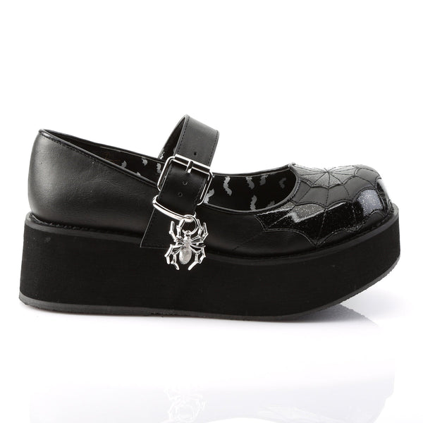SPRITE-05 Plateau Schuh Mary Janes Spinne schwarz von DemoniaCult – Ansicht 5