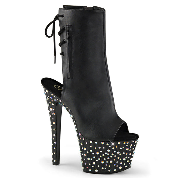 STARDANCE-1018-7 Plateau Stiefeletten - Schwarz von Pleaser